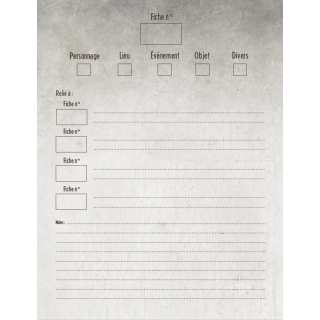 Bloc notes de l'investigateur Cthulhu Hack