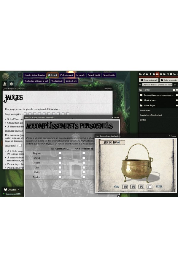 Module Foundry - Cthulhu Hack ou Clé en Main - Limbes