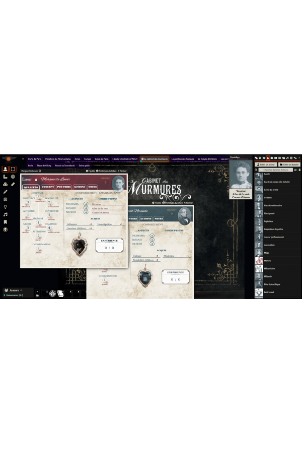 Module Foundry - Cabinet des Murmures - Livre de base