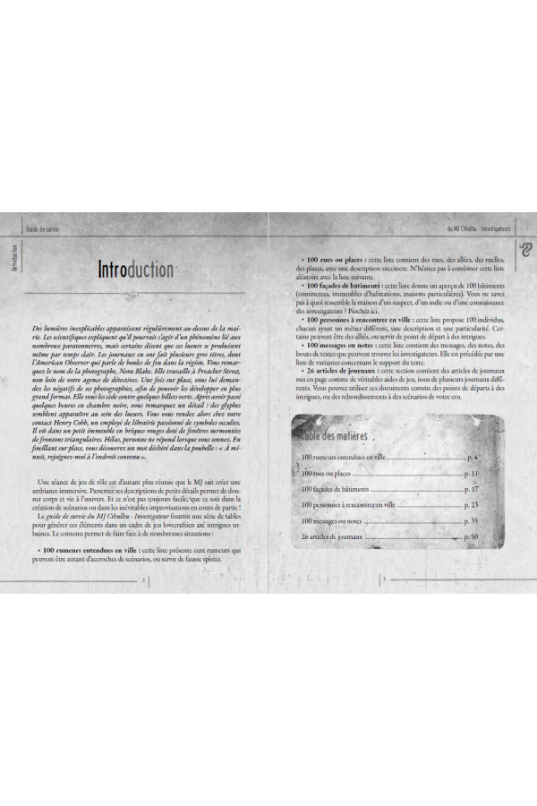 Le Guide de survie du MJ Cthulhu - Investigateur