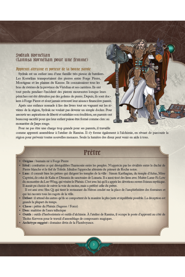 Dossier de personnages Chroniques de Forge Pierre