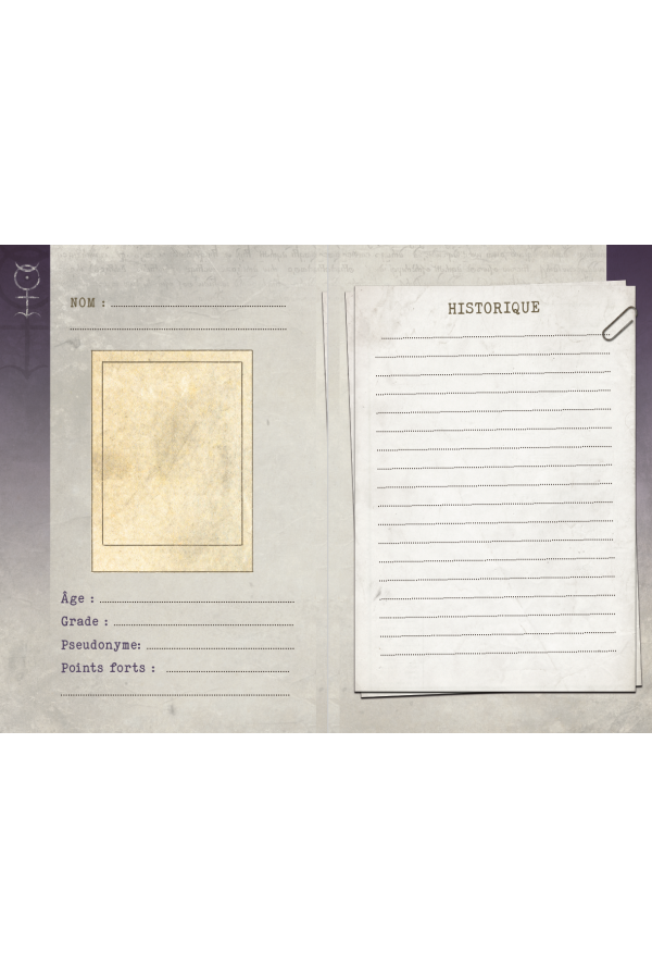 Section 13 - Livret de personnages vierge