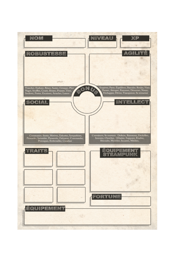 Aides de jeu Abstract Aventures Steampunk